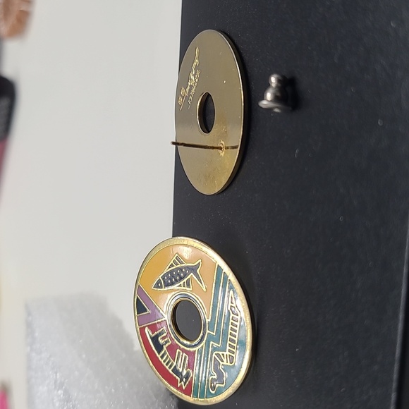 Vintage laurel burch cat sneak dog colorful enamel earrings - Picture 15 of 17